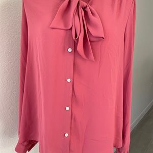JCrew Tie-Neck Blouse Size Medium